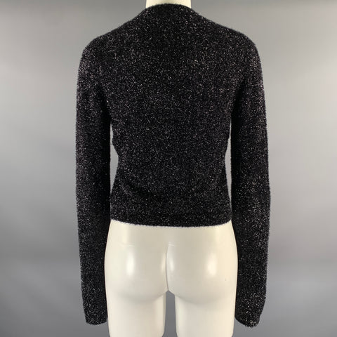 ALLSAINTS Size M Black Polymaide Textured Pullover