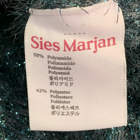 SIES MARJAN Size XS Metallic Green Polyamide Blend Crew Neck Pullover