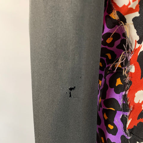 COMME des GARCONS HOMME PLUS F/W2020 Size M Black Multi Color Patchwork Wool Blend Coat