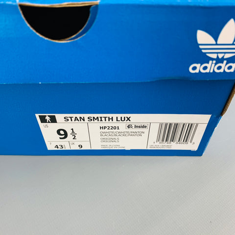 ADIDAS x STAN SMITH Size 9.5  White Perforated Leather Lace-Up Sneakers