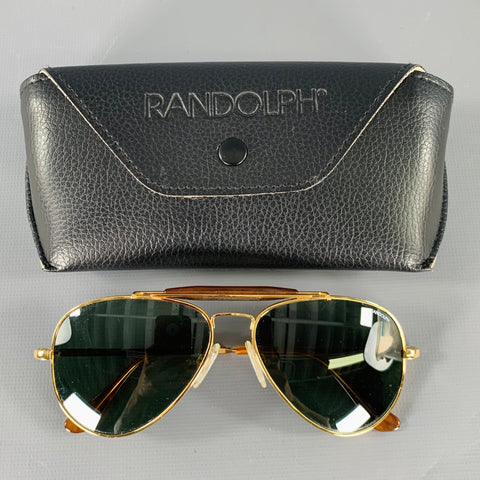 RANDOLPH -Sportsman- Gold Metal Aviator Sunglasses