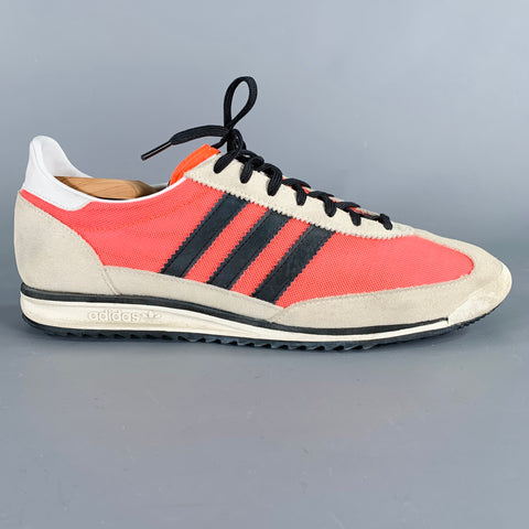 ADIDAS Size 10 SL 72 Orange Beige Mixed Materials Mesh Sneakers