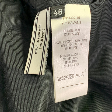 AMI Size 36 Camel Wool Blend Double Breasted Coat