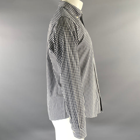 BROOKS BROTHERS Size XS Black White Gingham Cotton Button Down Long Sleeve Shirt
