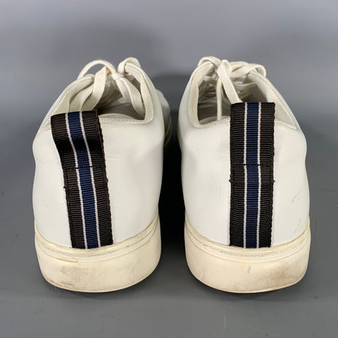 PS by PAUL SMITH Size 10 White M2S LEE01 ACLE Leather Sneakers