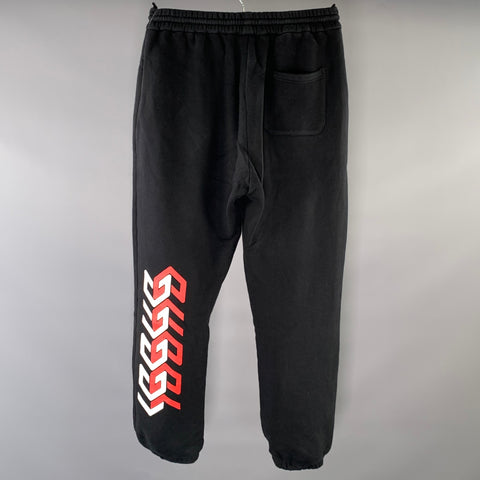 GUCCI Size L Black Cotton Sweatpants Casual Pants