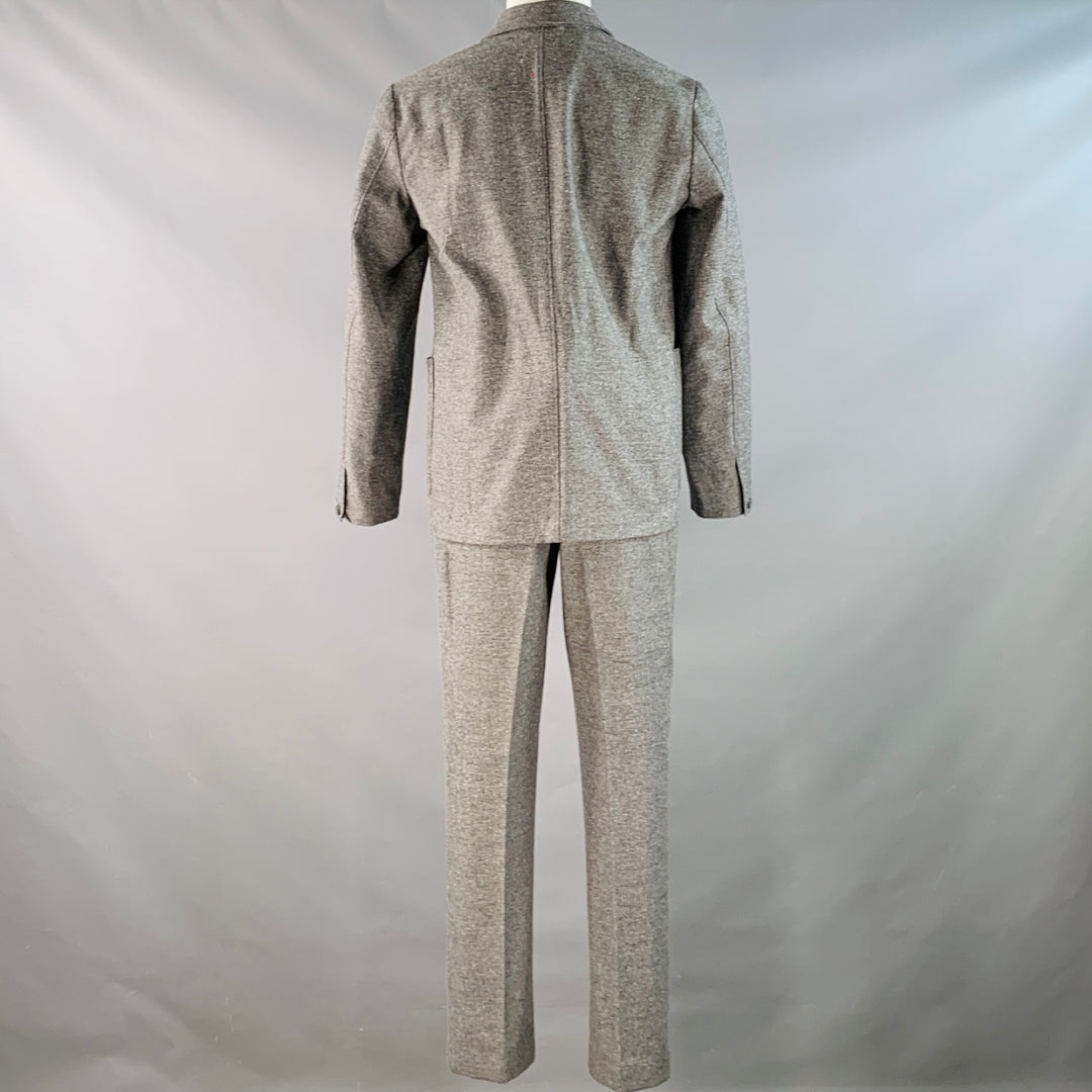 BILLY REID Size M Heather Grey Cotton Blend Notch Lapel Suit