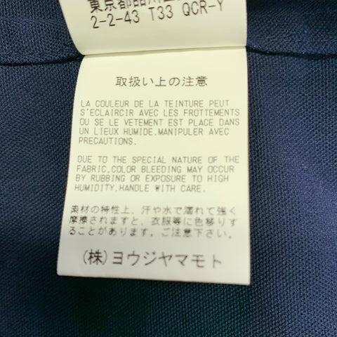 Y's by YOHJI YAMAMOTO Size M Blue Cotton Short Sleeve Casual Top