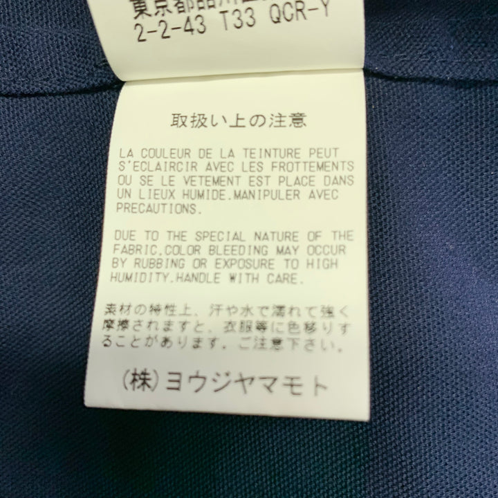 Y's by YOHJI YAMAMOTO Size M Blue Cotton Short Sleeve Casual Top