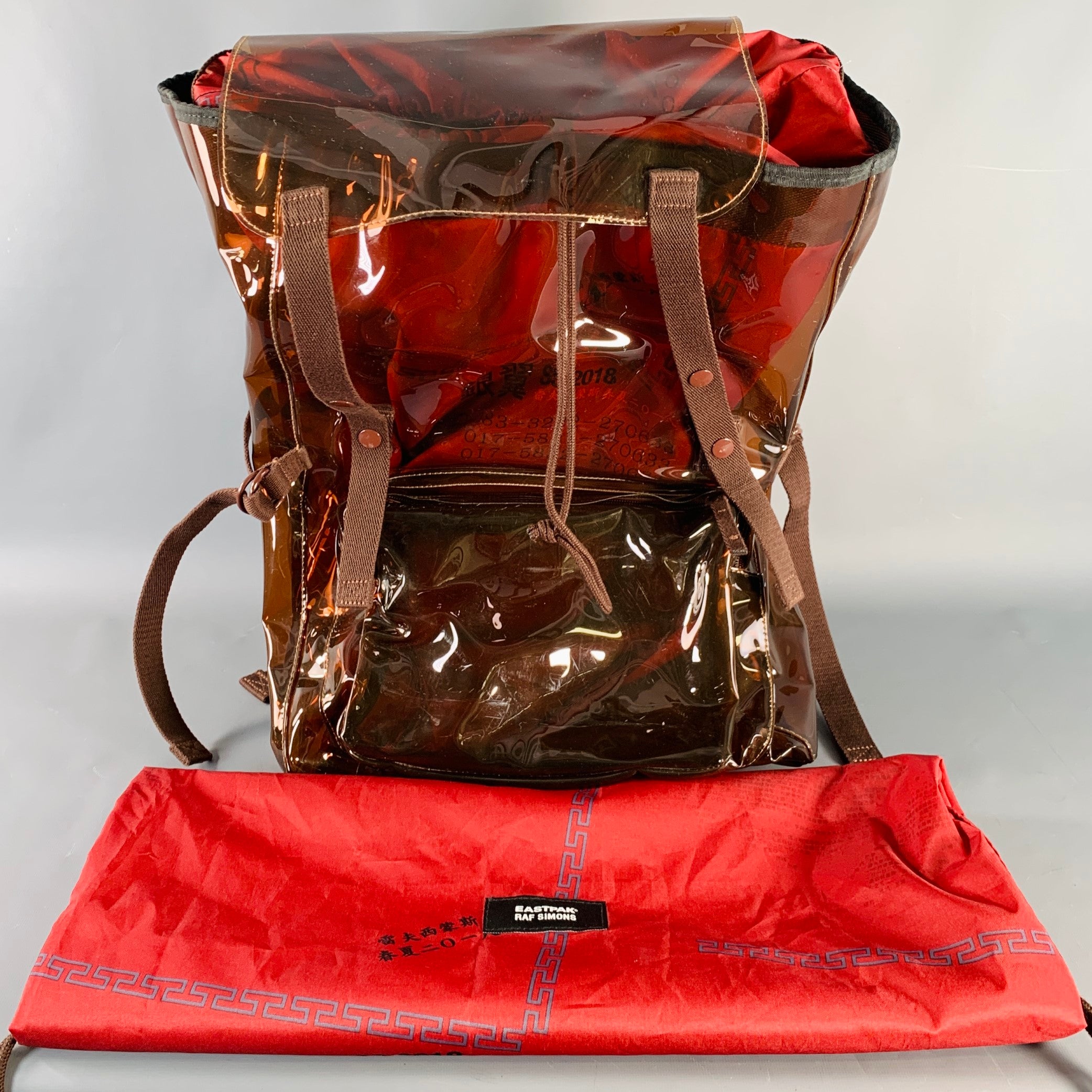 EASTPAK x RAF SIMONS SS18 Blade Runner Red Clear PVC Snaps