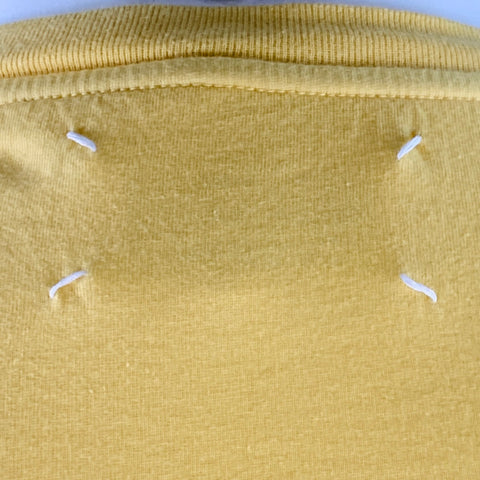 MAISON MARTIN MARGIELA Size M Yellow Cotton Side Snaps Crew Neck T-shirt
