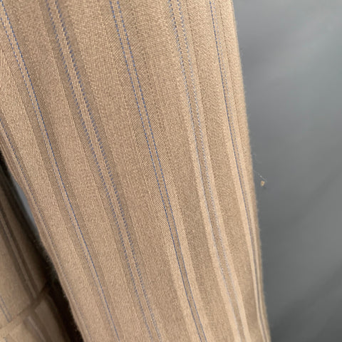 ASTOR & BLACK Size 46 Blue Taupe Stripe Single Breasted Peak Lapel Sport Coat