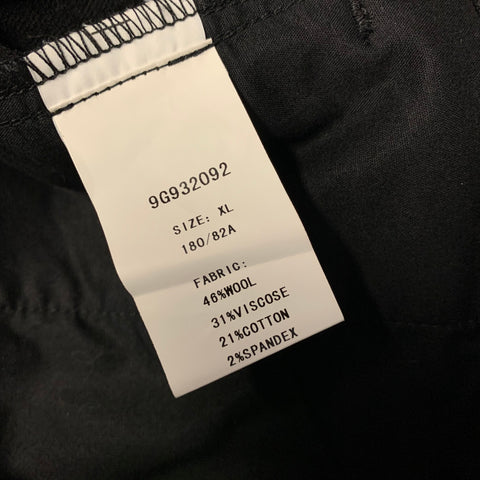 JNBY Size XL Black Wool Blend Wide Leg Casual Pants