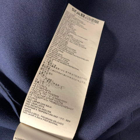 MAISON MARGIELA SS2021 Size L Navy Viscose Button Up Short Sleeve Shirt
