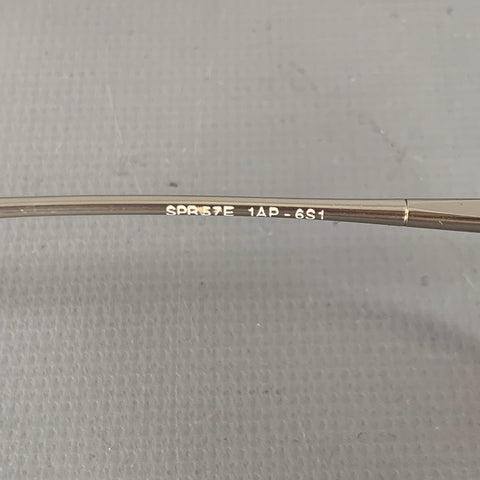 PRADA Lunettes de soleil verres miroirs en métal argenté et marron