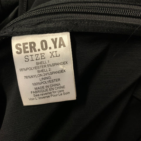 SER.O.YA Size XL Black Polyester Blend Mesh Body suit Dress Top