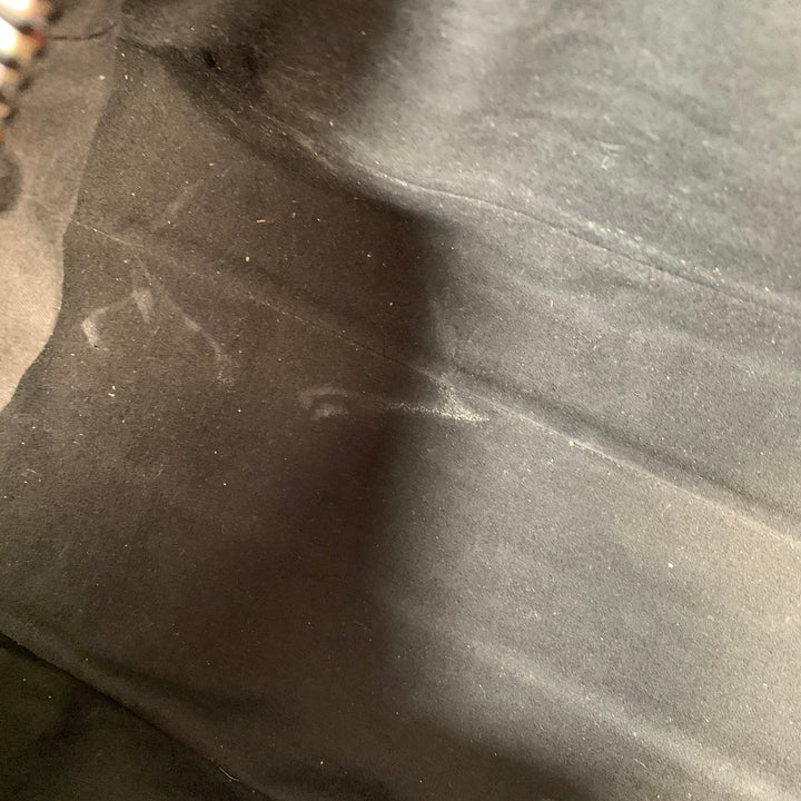 PHILIPP PLEIN Grey Black Camouflage Saffiano Leather Canvas Duffle Bag