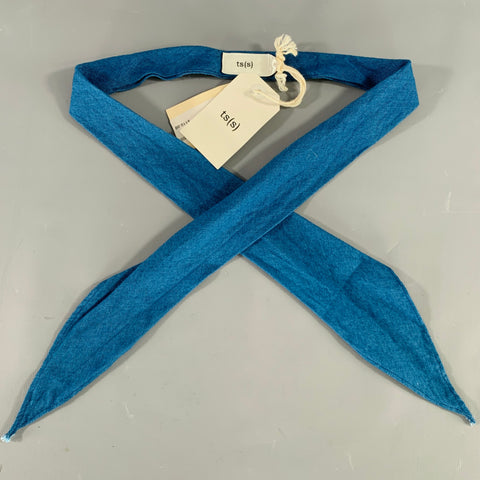 TS (S) Indigo Wrinkled Cotton Tie