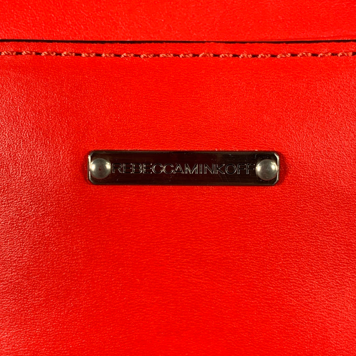 REBECCA MINKOFF Red Leather Cross Body Flap Handbag