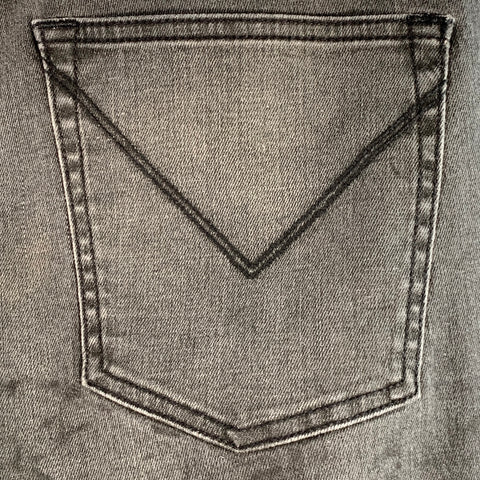 JOHN VARVATOS * U.S.A. Size 34 Grey Charcoal Distressed Cotton Blend Jeans