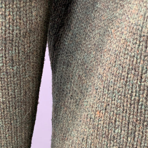 LEVI'S VINTAGE Size XL Green Moss Melange Wool V-Neck Cardigan