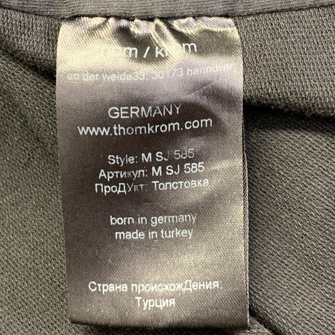 Veste THOM KROM taille XXL noire en mélange de coton à revers crantés et un bouton