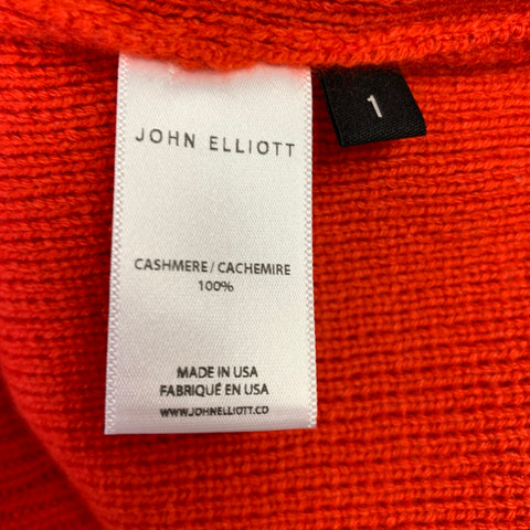 JOHN ELLIOTT Pull ras du cou en cachemire rouge taille S