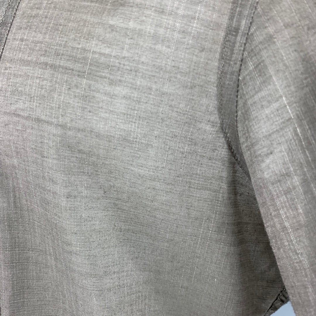 CoSTUME NATIONAL Size M Taupe Cotton Blend Tuxedo Long Sleeve Shirt