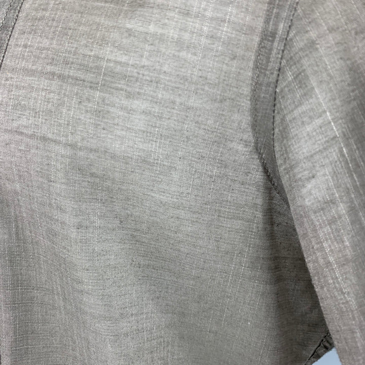 CoSTUME NATIONAL Size M Taupe Cotton Blend Tuxedo Long Sleeve Shirt