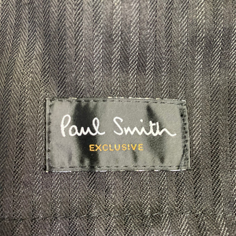 PAUL SMITH Size 32 Grey Charcoal Linen Flat Front Tapered Casual Pants