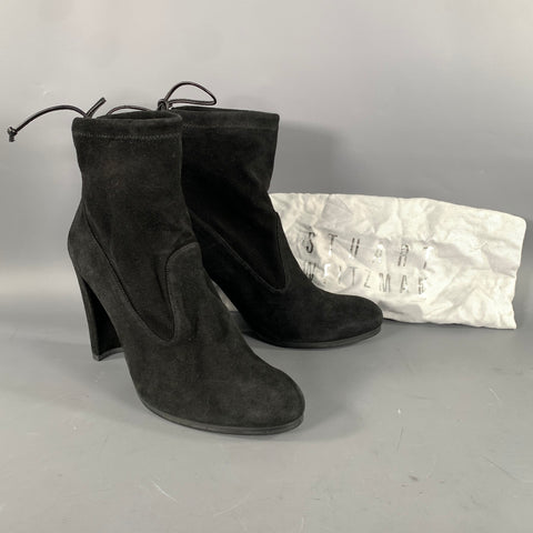 STUART WEITZMAN Size 9 Black Suede Chelsea Boots