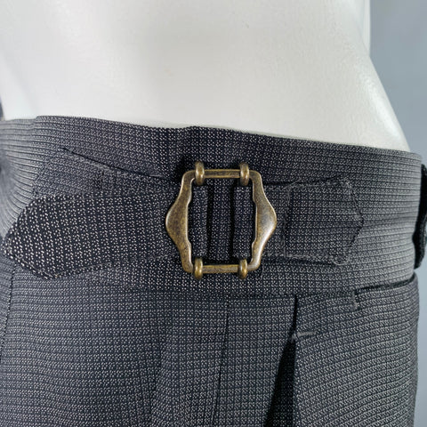 Pantalon habillé PT01, taille 38, noir, avec pattes latérales blanches