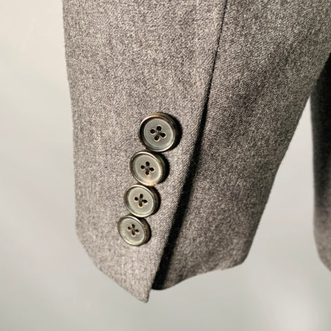 BILLY REID Size 40 Long Grey Wool Cashmere Single Breasted Suit