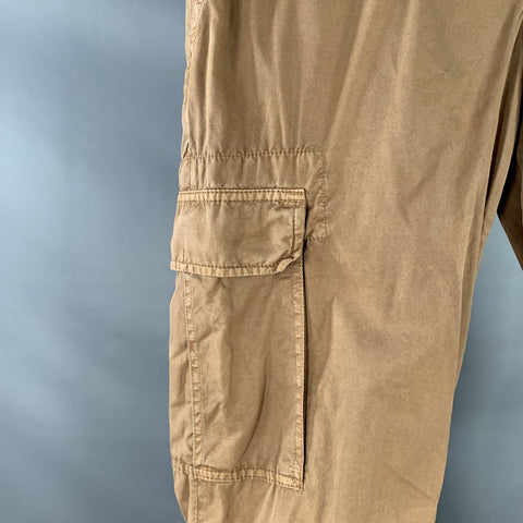BRUNELLO CUCINELLI Size M Tan Twill Cotton Cargo Casual Pants