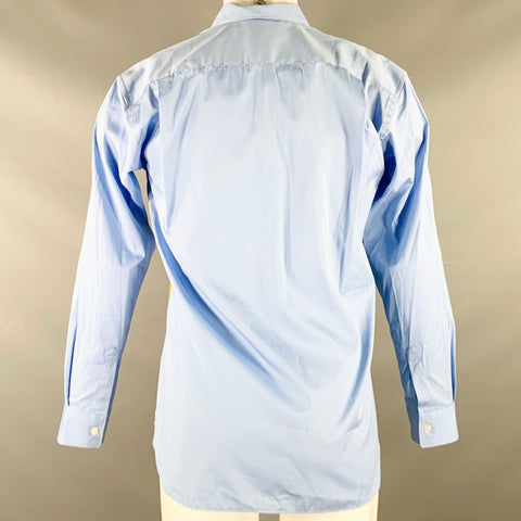 COMME des GARCONS SHIRT Size S Blue Karl Benjamin Color Block Long Sleeve Shirt