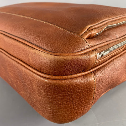 BRUNELLO CUCINELLI Tan Leather Briefcase Bag