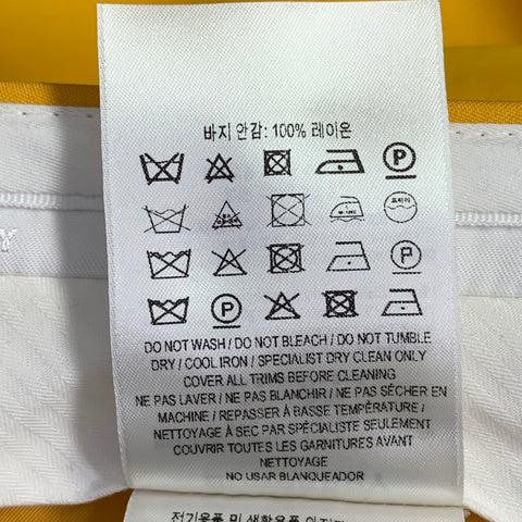 BURBERRY SS23 Size 40 Yellow Wool Double Breasted Peak Lapel Single Snap Suit