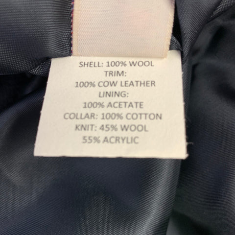 TODD SNYDER Size XXL Grey Brown Navy Houndstooth Wool Jacket