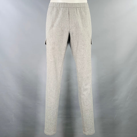 BOGLIOLI Size 34 Grey Heather Virgin Wool Cargo Casual Pants
