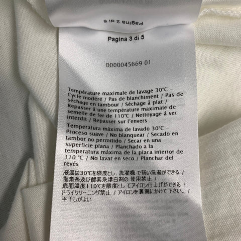 VALENTINO Size L White Flamingo Print Cotton Crew Neck T-shirt