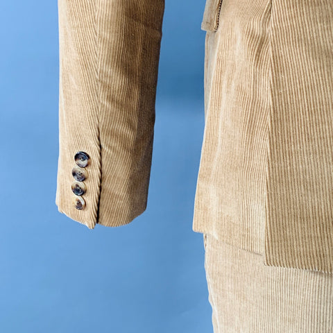 BAND OF OUTSIDERS Size S Tan Corduroy Cotton Notch Lapel Suit