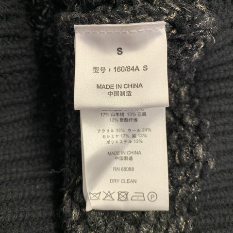 TSE Size S Black Charcoal Wool Blend Short Sleeve Pullover