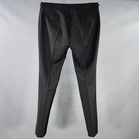 PAUL SMITH Size 38 Wool Mohair Tuxedo Dress Pants