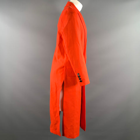 AMI by ALEXANDRE MATTIUSSI Size 38 Orange Wool Peak Lapel Coat