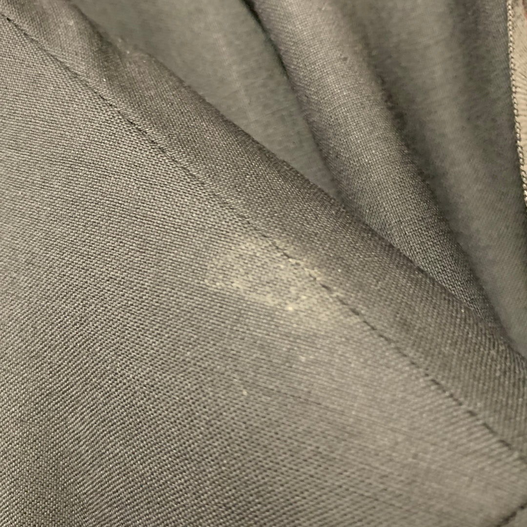 BAND OF OUTSIDERS Size 38 Regular Black Wool Mohair Contrast Stitch Notch Lapel Suit