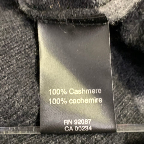 SAKS FIFTH AVENUE Size M Grey Multi Color Stripe Cashmere Crew Neck Sweater