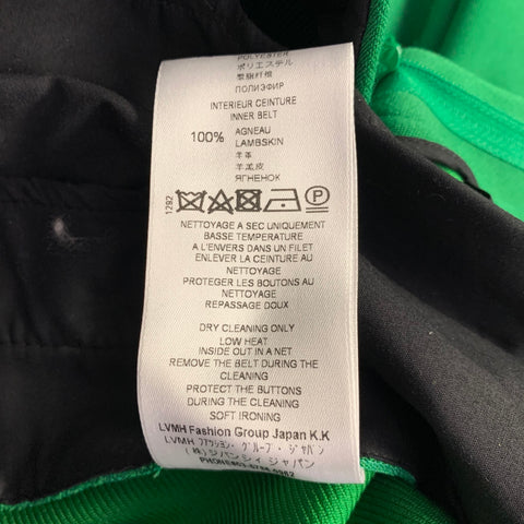 GIVENCHY Size 2 Green Polyester Wool Narrow Leg Dress Pants