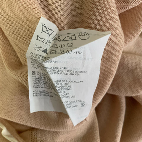 PRADA Size 2 Tan Cream Cotton Stripe Scoop Neck Shirt