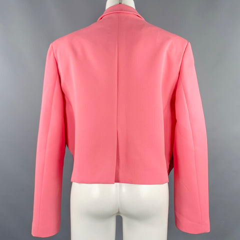 PRIVATE POLICY Size L Pink Polyester Cropped Cargo Jacket Blazer