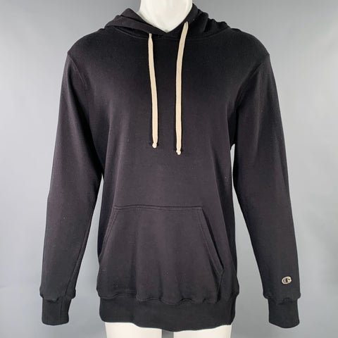 RICK OWENS Size S Black Cotton Polyester Hoodie Sweatshirt
